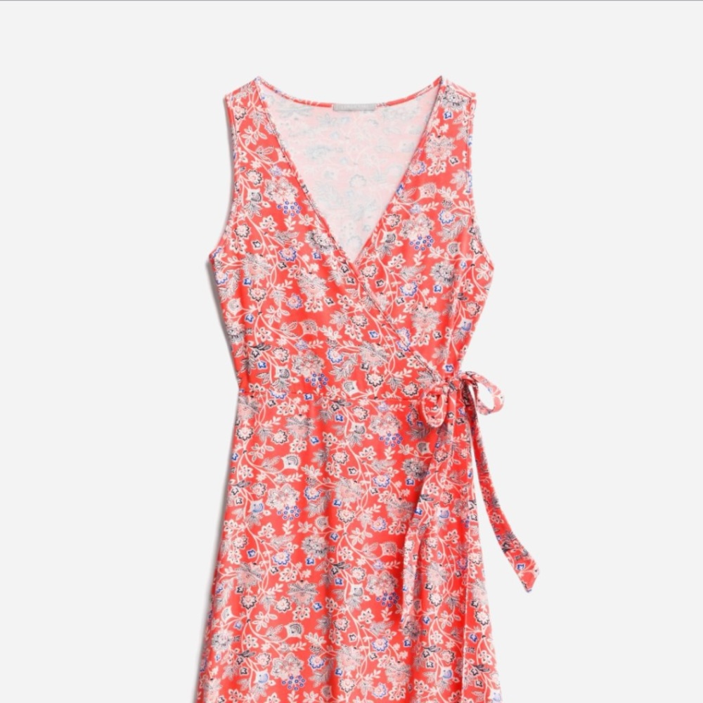 Coral Lemon Tart wrap dress
